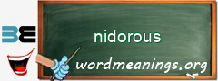 WordMeaning blackboard for nidorous